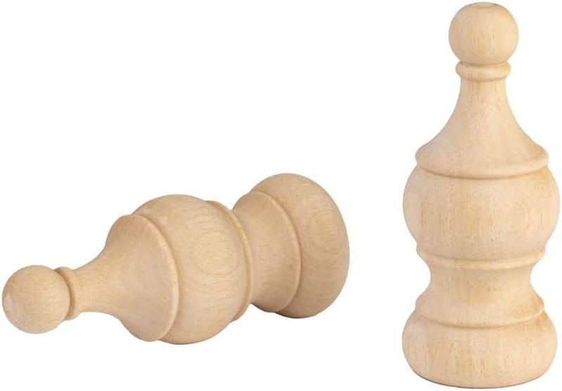 CRAPAPFERT 2 Pack Unfinished Wooden Finials for Bed Posts, 5.9" Tall x 2.4" Wide Decorative Wood Finials for Furniture, DIY Crafts & Home Decoration - Image 5